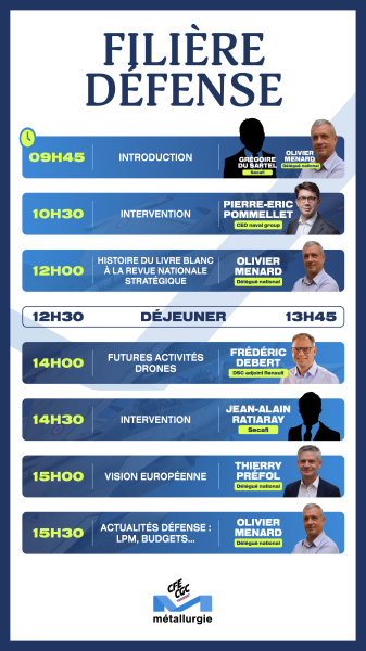 21 avil, la CFE -CGC Métallurgie organise une journée de sa filière Défense. 