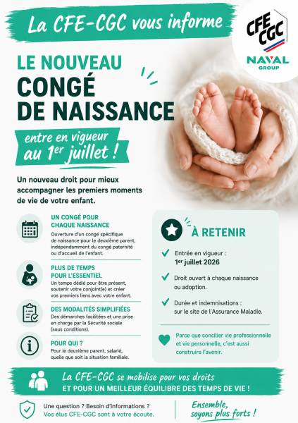 Le nouveau congès de naissance